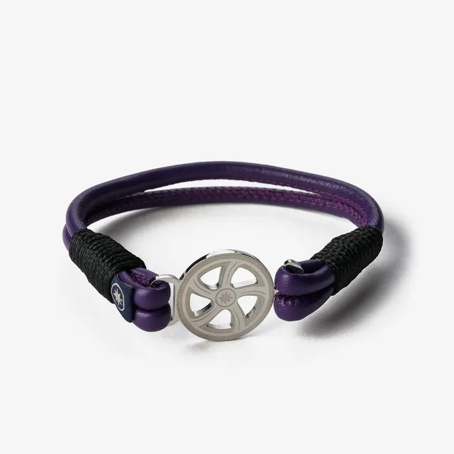 Bratara nappa Old Skipper Royal Amethyst mov ancora
